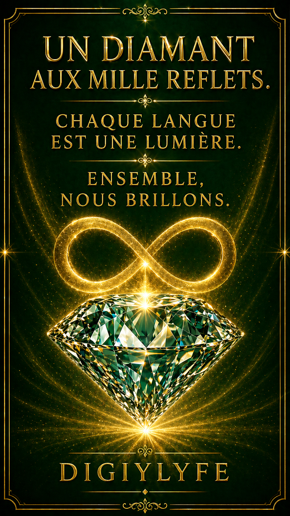DIGIYLYFE — Un diamant aux mille reflets. Chaque langue est une lumière. Ensemble, nous brillons.